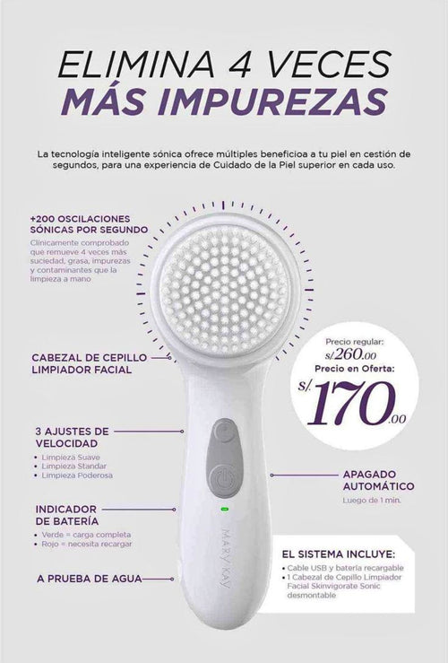 Cepillo Limpiador Facial Skinvigorate Sonic